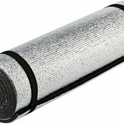 CAMPZ Aluminium Slaapmat Enkellaags 200x55cm, Zwart/zilver