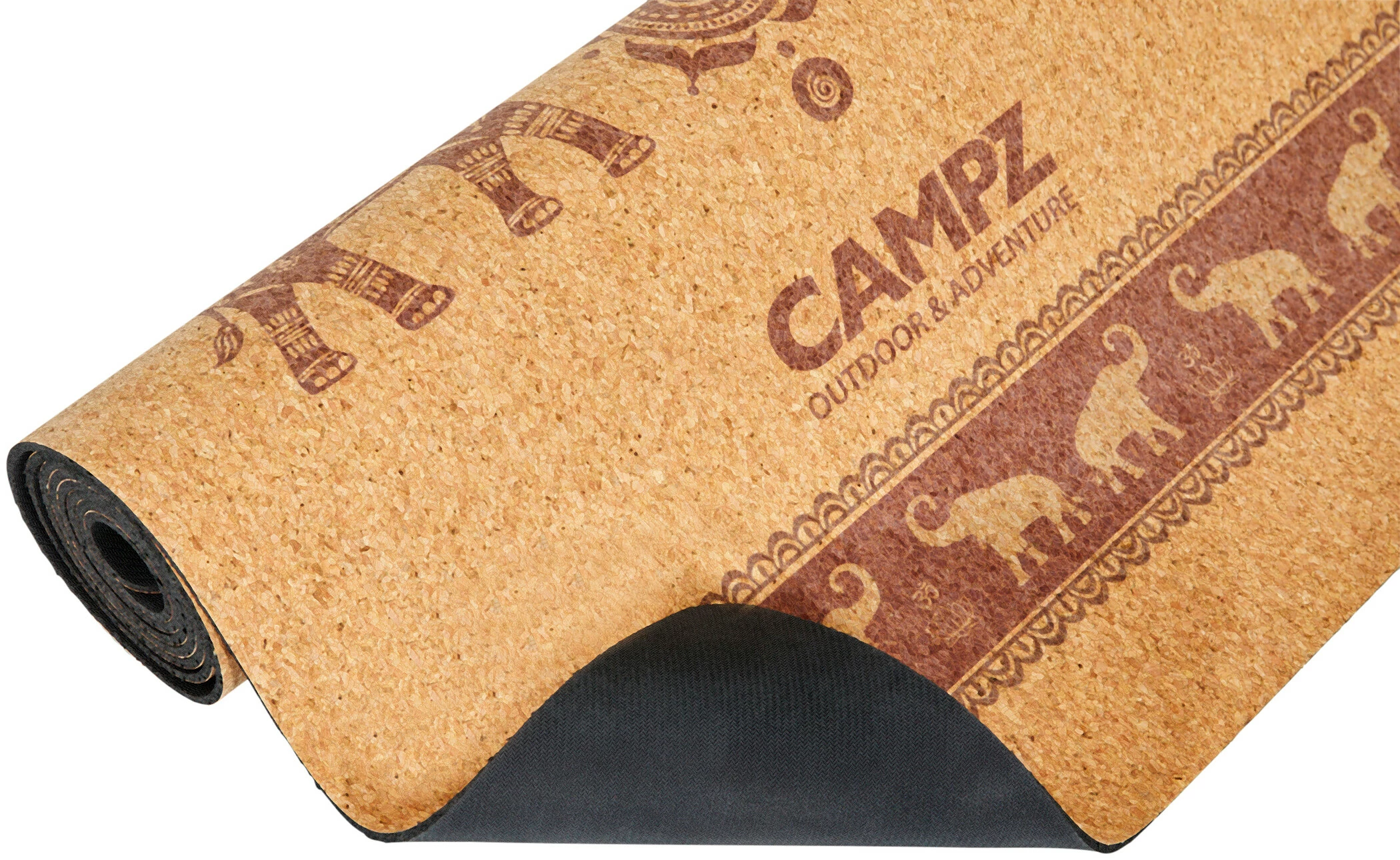 CAMPZ Cork Yogamat M, Bruin - Afbeelding 8