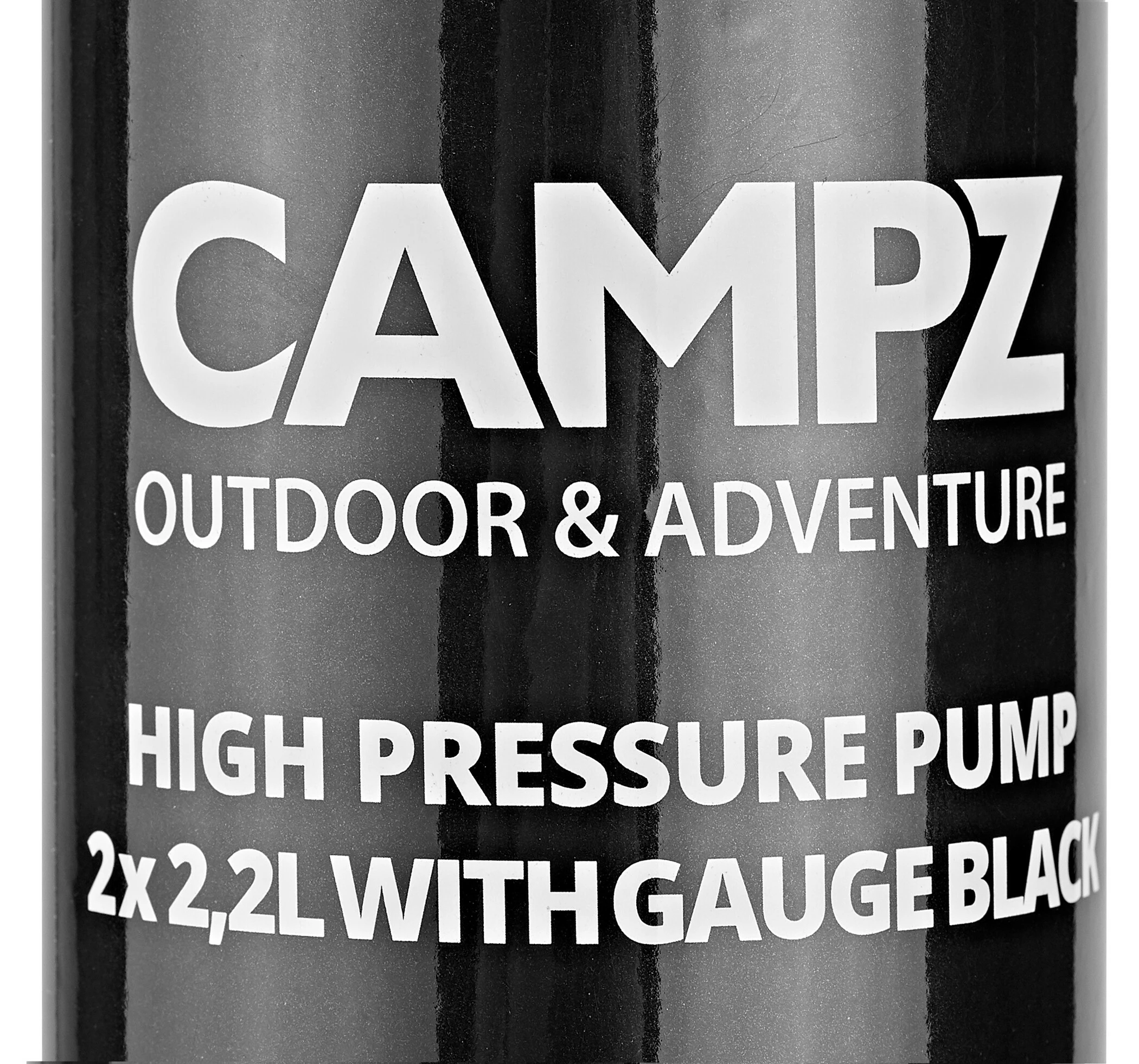 CAMPZ High Pressure Pump 2 X 2,2l With Gauge, Zwart - Afbeelding 6