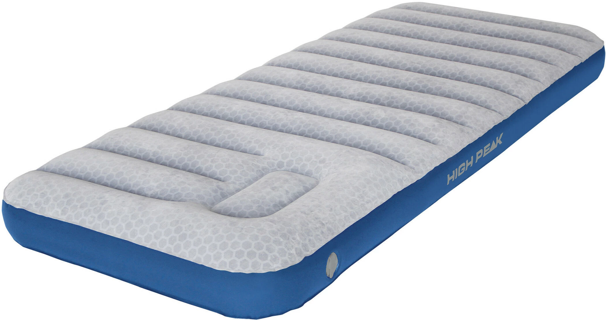 High Peak Air Bed Cross Beam Single Extra Long Matras, Grijs/blauw