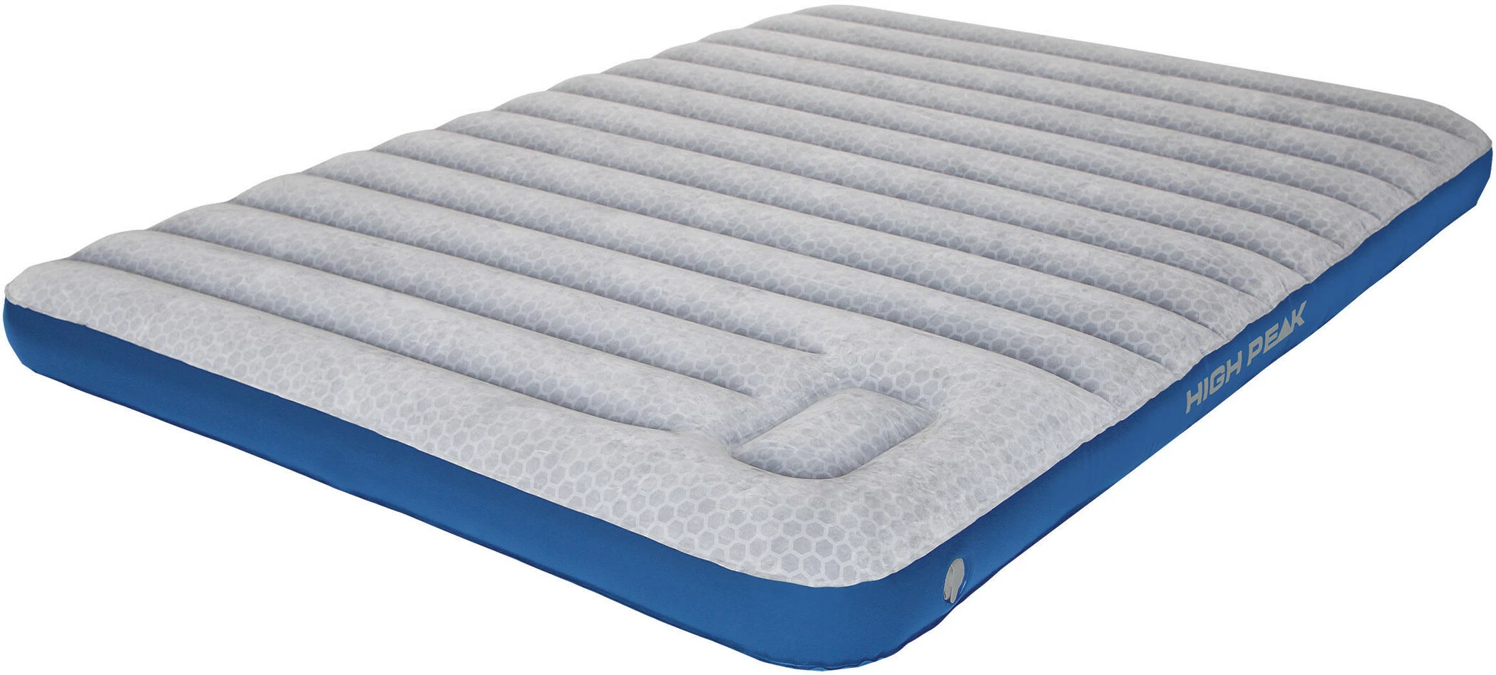 High Peak Cross Beam Double Luchtbed Extra Lang, Grijs/blauw