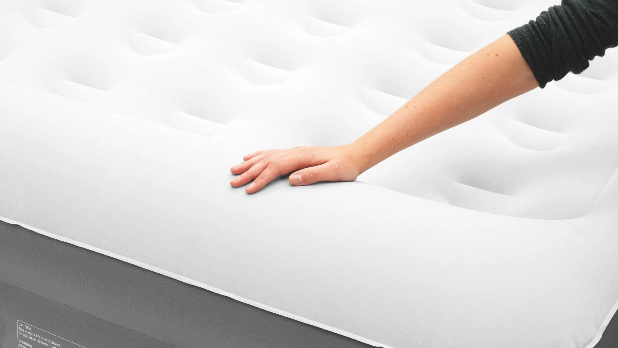 Outwell Flock Superior Double Airbed With Built-in Pump, Wit/grijs - Afbeelding 3