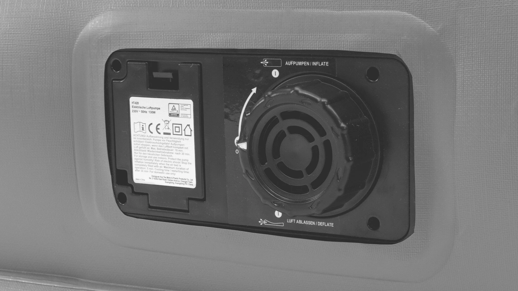 Outwell Flock Superior Double Airbed With Built-in Pump, Wit/grijs - Afbeelding 5