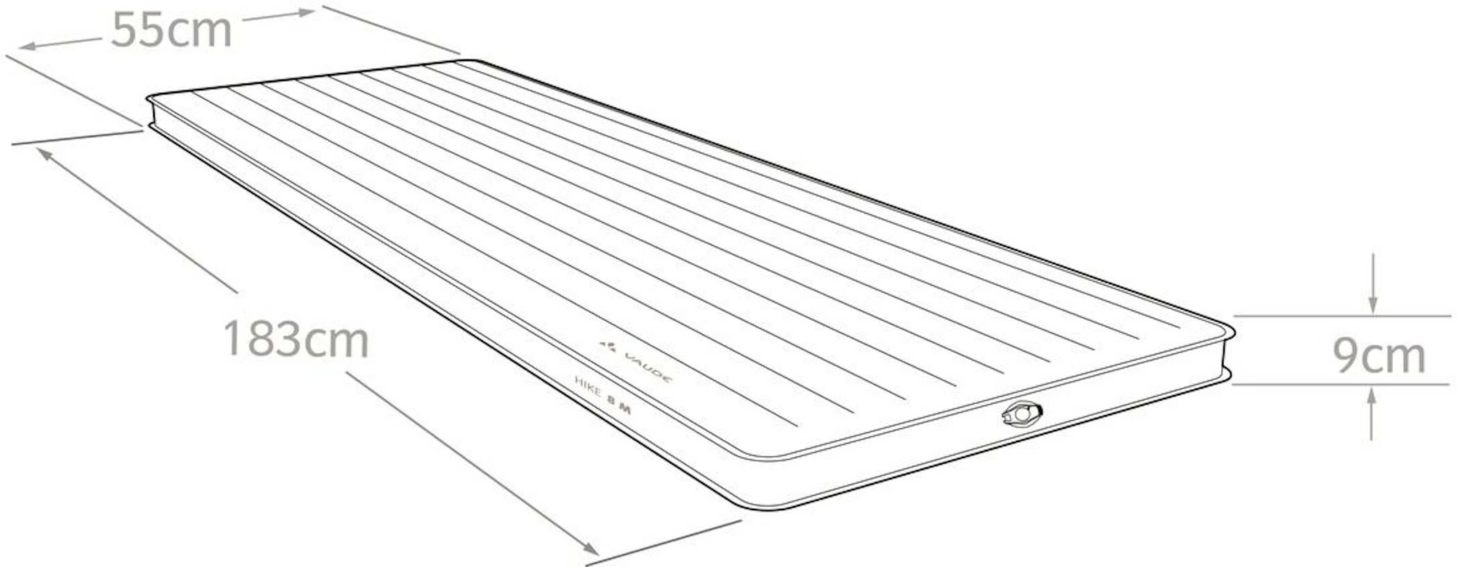 VAUDE Hike 9 Sleeping Pad M, Rood - Afbeelding 5